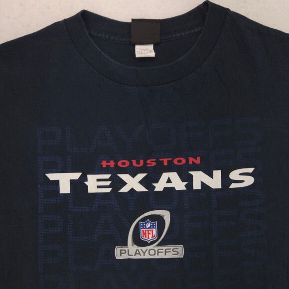 NFL Houston Texans Graphic Short Sleeve Football T Shirt Mens Size XL Navy Blue - Picture 1 of 9